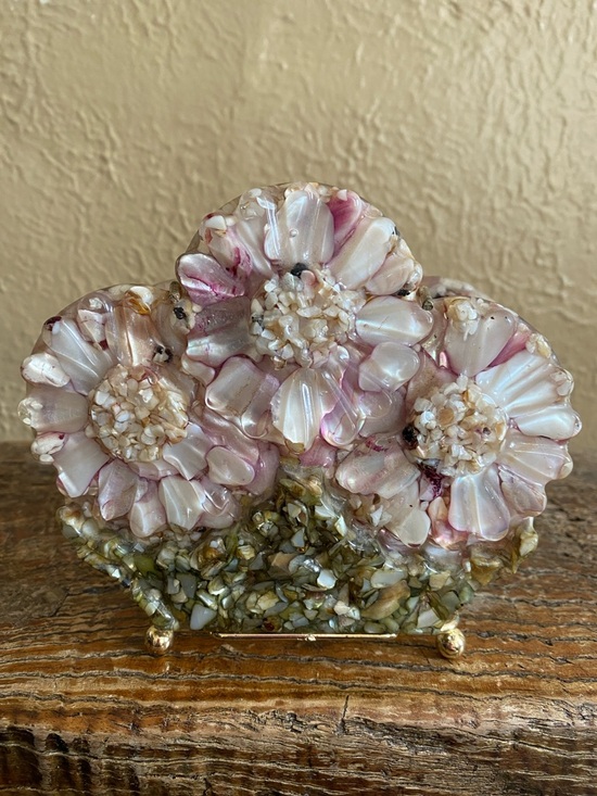 Lusterock Manufacturing Co. Other - 💐Rare 1960’s Vintage💐Abalone Shell & Lucite Napkin Holder